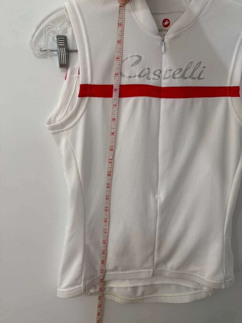 Castelli Promessa Women's Sleeveless Cycling Jersey White Red - Picture 7 of 8